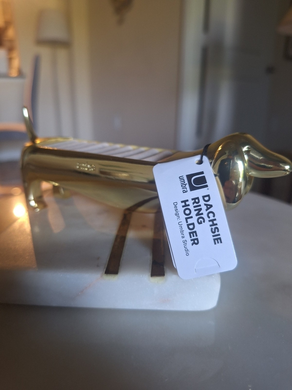 Umbra Gold Dachshie Ring Holder